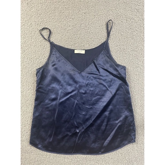 Aritzia Babaton Everly Camisole Women's M Navy Blue V-Neck Tank Top - Picture 1 of 9